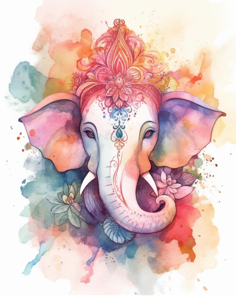 Ganesha watercolor art