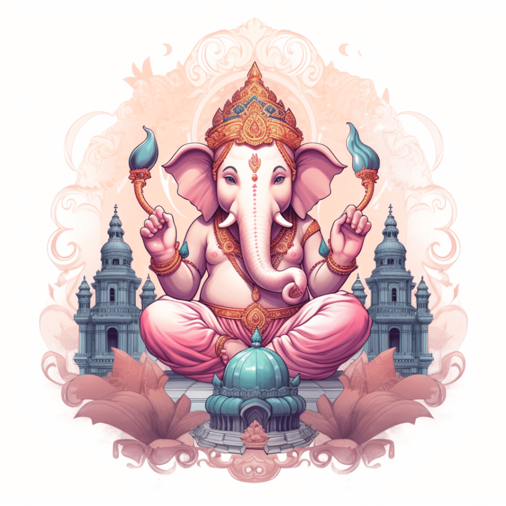 Watercolor Ganesha for home decor