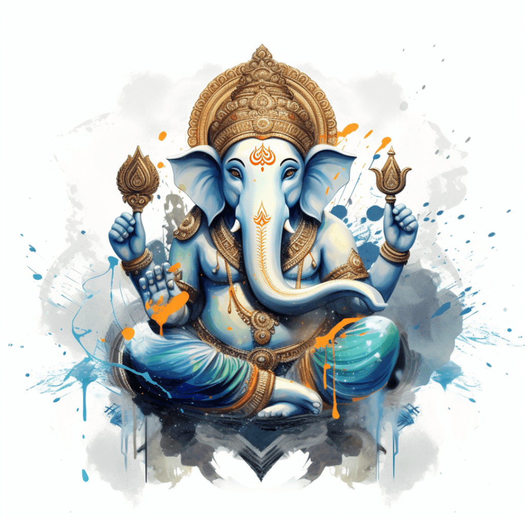 Ganesha watercolor greeting cards