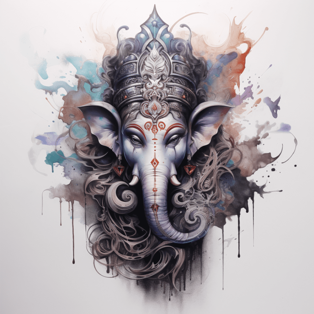 Watercolor Ganesha posters