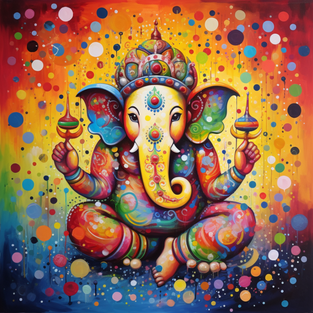 Ganesha watercolor canvas prints