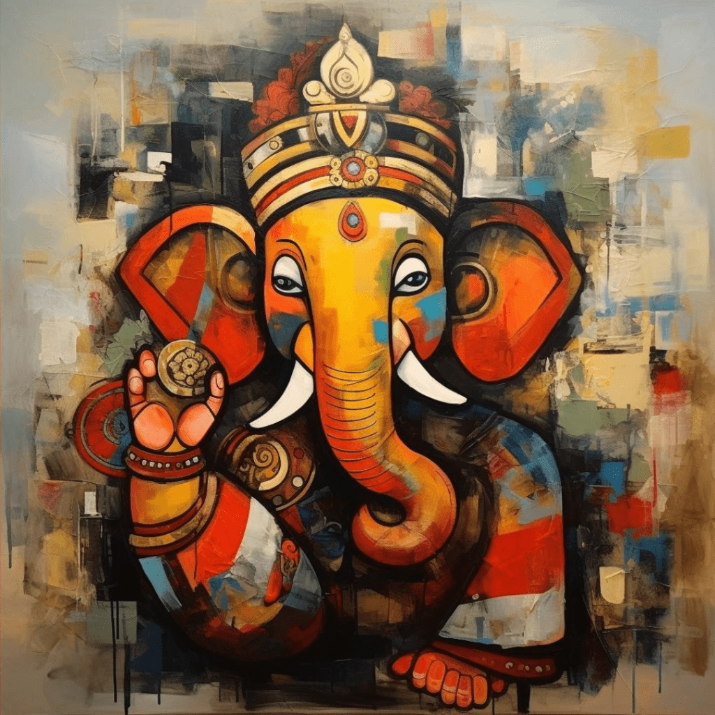 Watercolor Ganesha symbolism