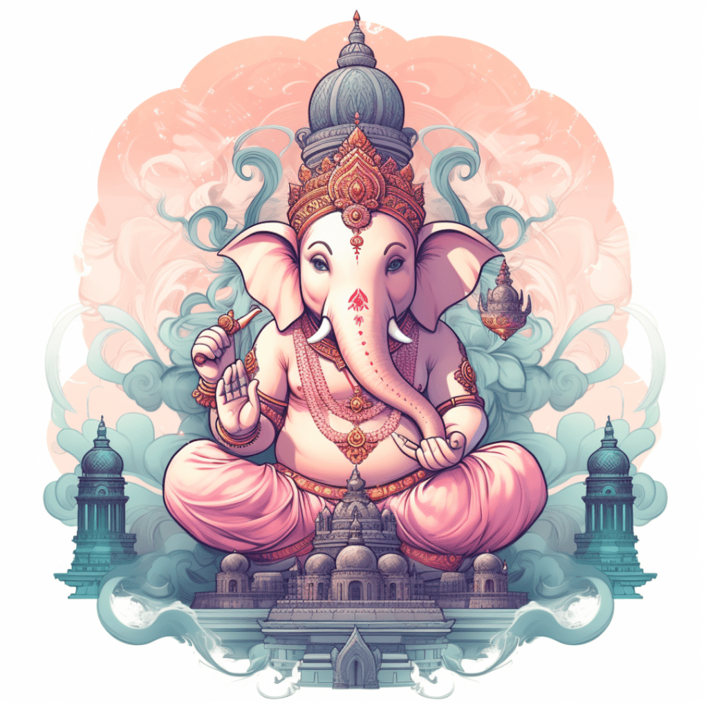 Ganesha in vibrant watercolor