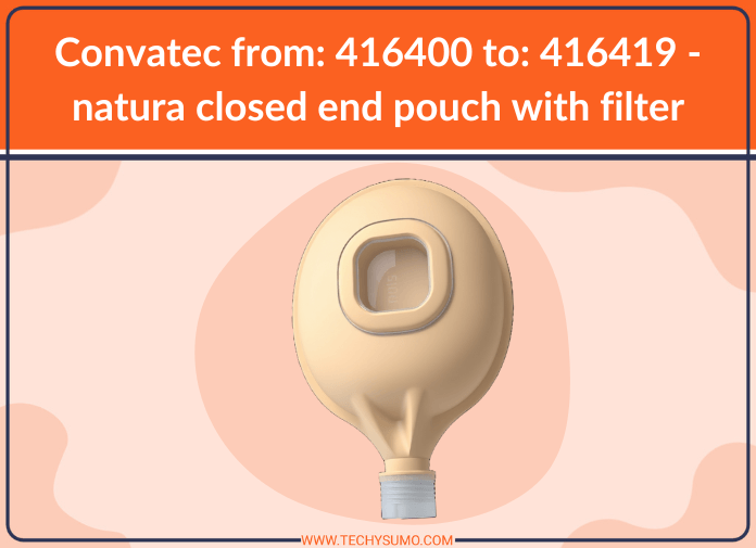 Convatec from: 416400 to: 416419 - natura closed end pouch with filter