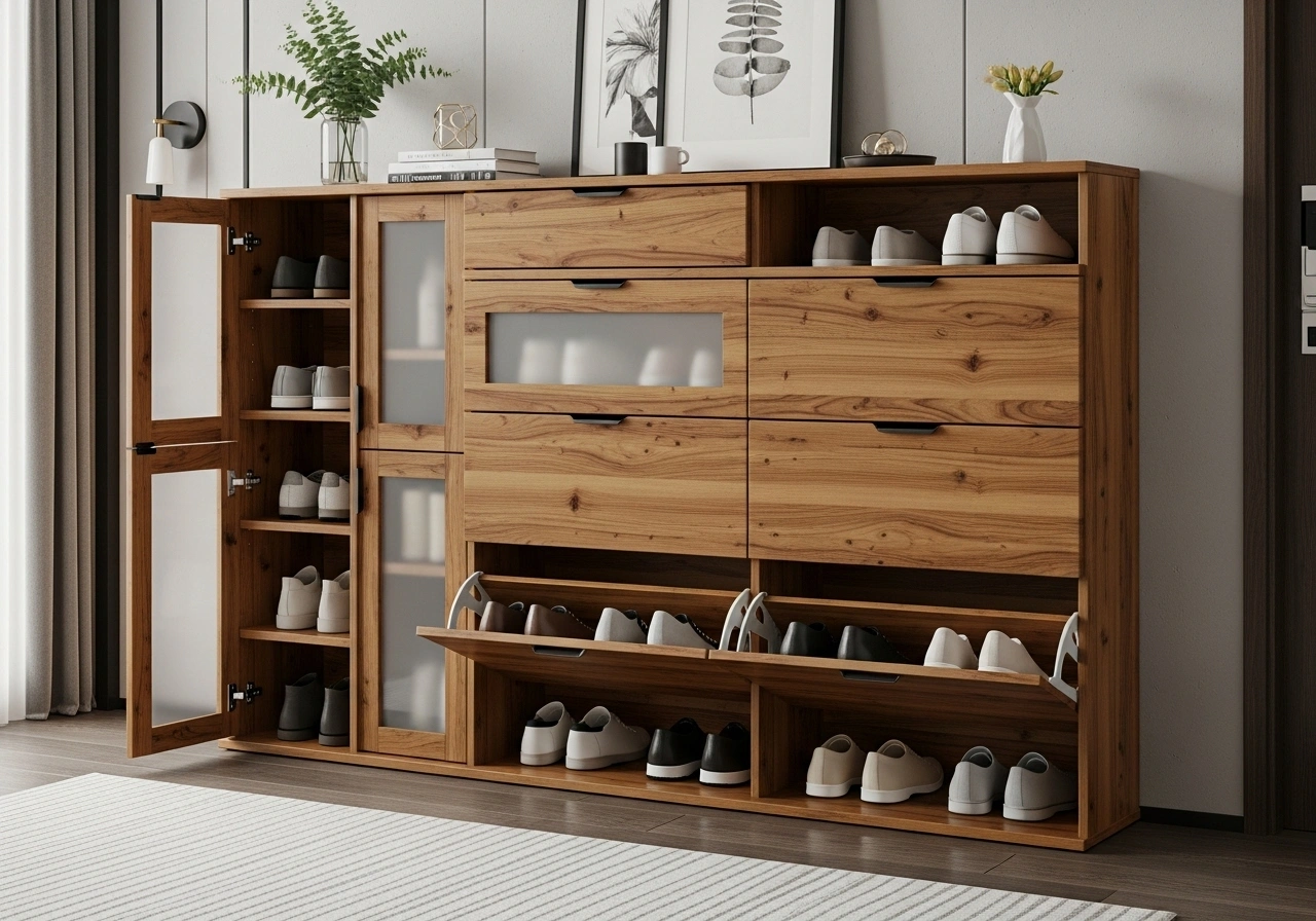 Engineered Wood Option Shoe Cabinets